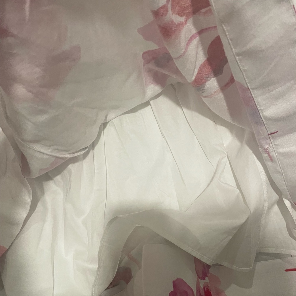 New NICHOLAS IVORY FLORAL Linen Blend Sia Strapless Midi Dress sz 2 - Picture 4 of 12